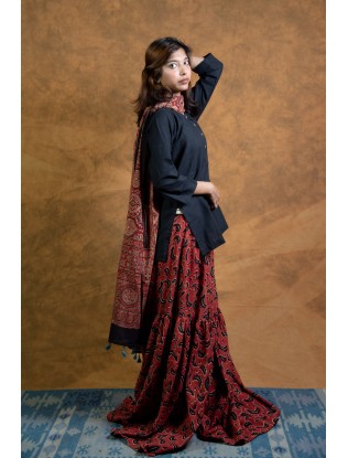 Ajrakh printed Gharara
