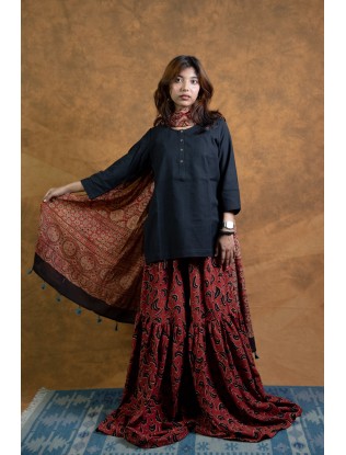 Ajrakh printed Gharara