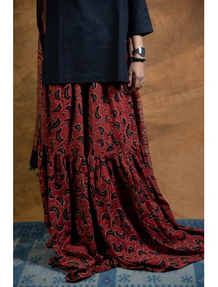 Ajrakh printed Gharara