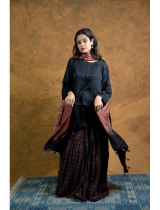 Ajrakh printed Gharara