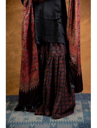 Ajrakh printed Gharara