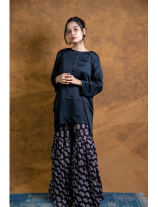 Ajrakh printed Gharara