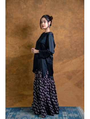 Ajrakh printed Gharara