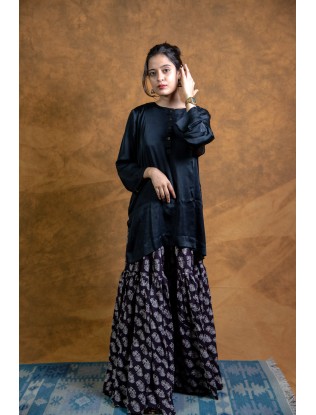 Ajrakh printed Gharara