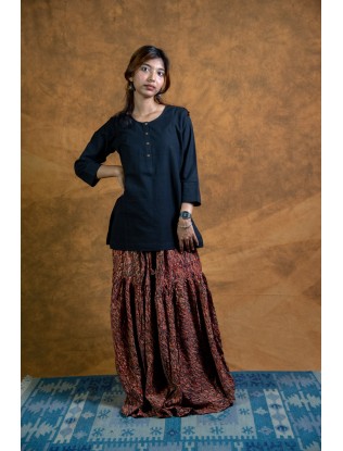 Ajrakh printed Gharara