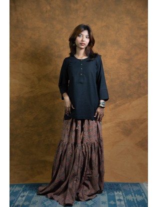 Ajrakh printed Gharara