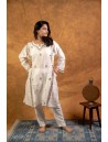 Women Long Panel Kurta with Mukaish Work Q/S