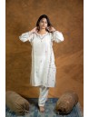 Women Long Panel Kurta with Mukaish Work Q/S