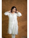 Women Long Panel Kurta with Mukaish Work Q/S