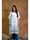 Women Long Panel Kurta with Mukaish Work H/S
