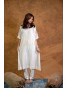 Women Long Panel Kurta with Mukaish Work H/S
