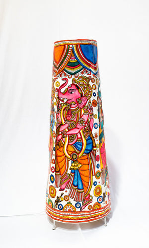 Kalamkari Floor Lamp Round Shape