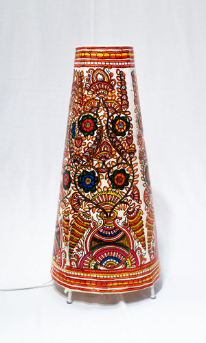 Kalamkari Floor Lamp Round Shape