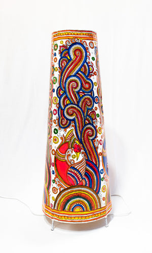 Kalamkari Floor Lamp Round Shape