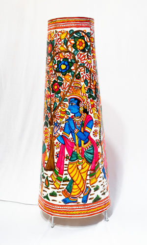 Kalamkari Floor Lamp Round Shape